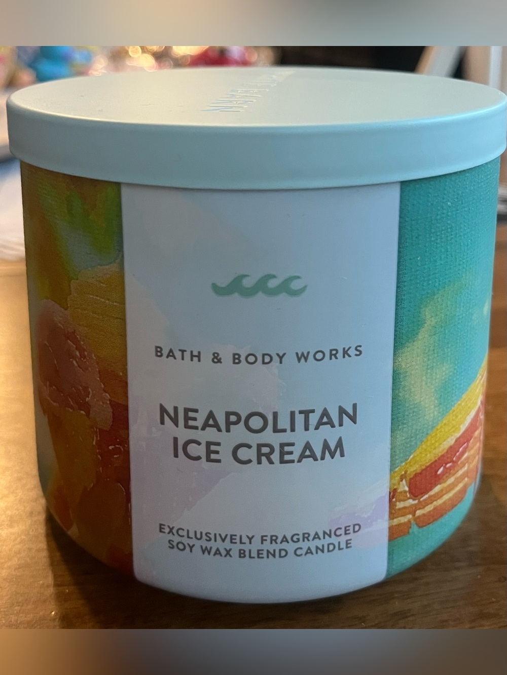 Bath & Body Works Neapolitan Ice Cream Candle LE 3 Wick NEW